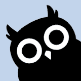 Cartoon owl peeking from the bottom right corner of the image.