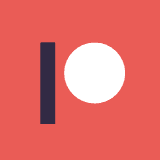 Thick vertical line and a circle forming the letter P.